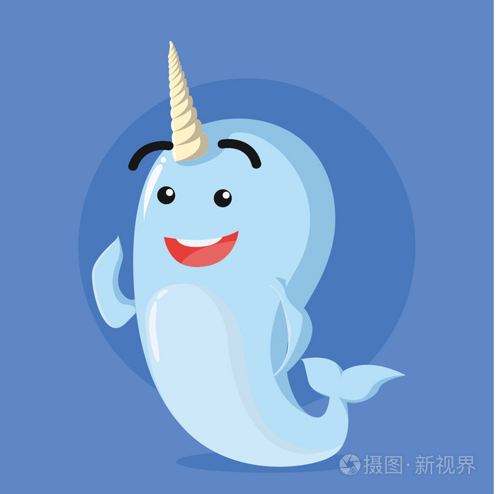 独角鲸鱼怎么画_独角鲸_绘制_绘制独角鲸的大体轮廓